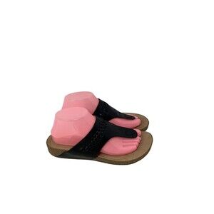 Clarks Sandals Women's Size 8.5 Medium Black Slides Unstructured Un Perri Vibe